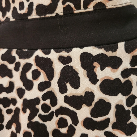 Abbie Max B & W  3/4 Length Leopard Print Cotton Jacket MED - Picture 3 of 8